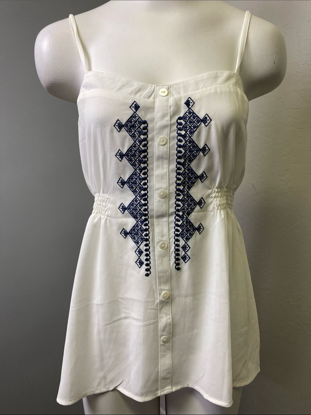 Love Tree Cream Cami with Coral Logo Accent